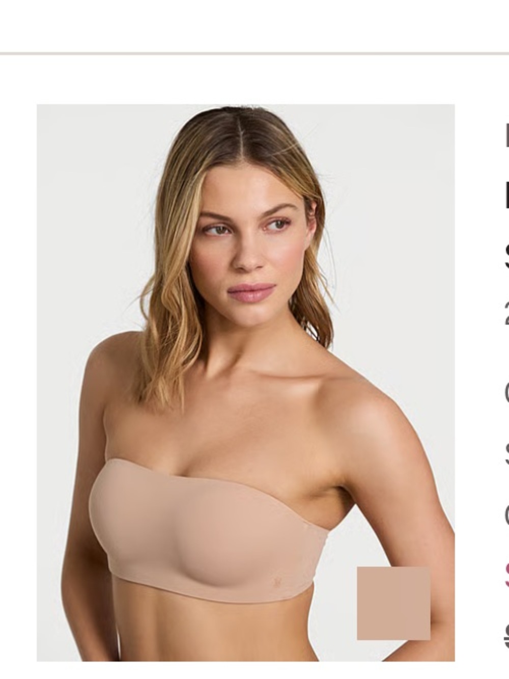 Victoria Secret Wireless Bandeau Strapless Bra